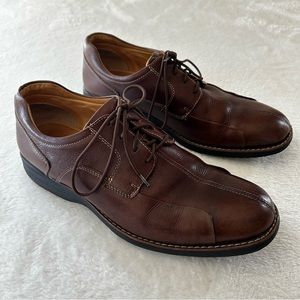 Johnston & Murphy Men's Shoes Size 11M Brown Shuler Bicycle Oxford Sheepskin